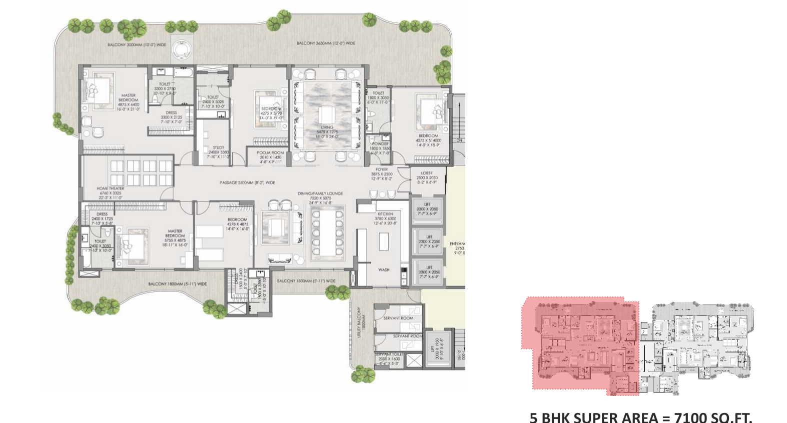 VRS Anantam floor plan 5+1